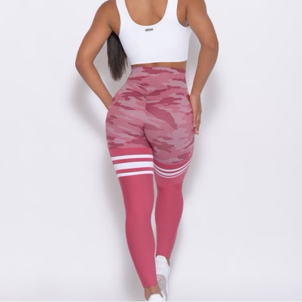 Bombshell Sportswear scrunch camouflage thigh-high leggings.